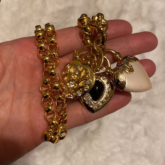 Vintage Joan rivers heart lock necklace jewelry - Picture 3 of 6